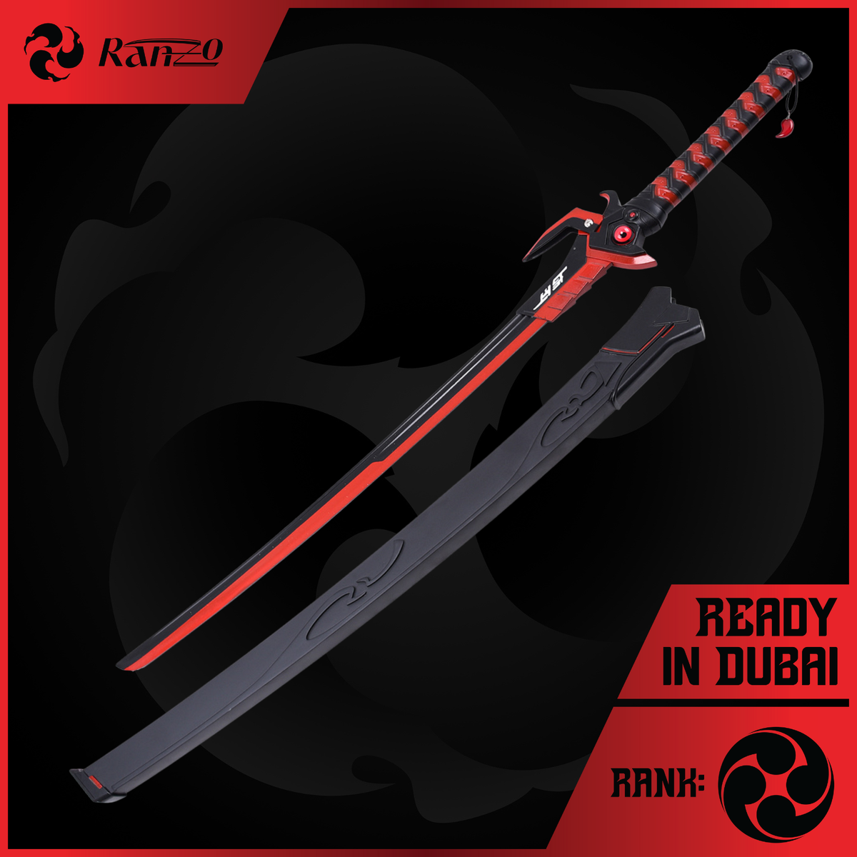Genji Shimada: Oni Katana, a replica sword held in Dubai by RAN-ZO