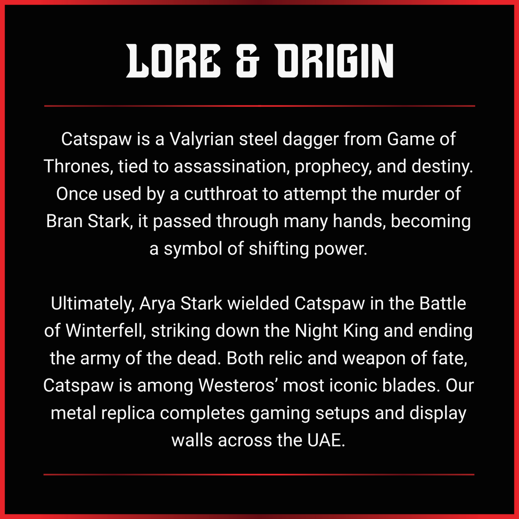 Arya Stark: Catspaw Dagger