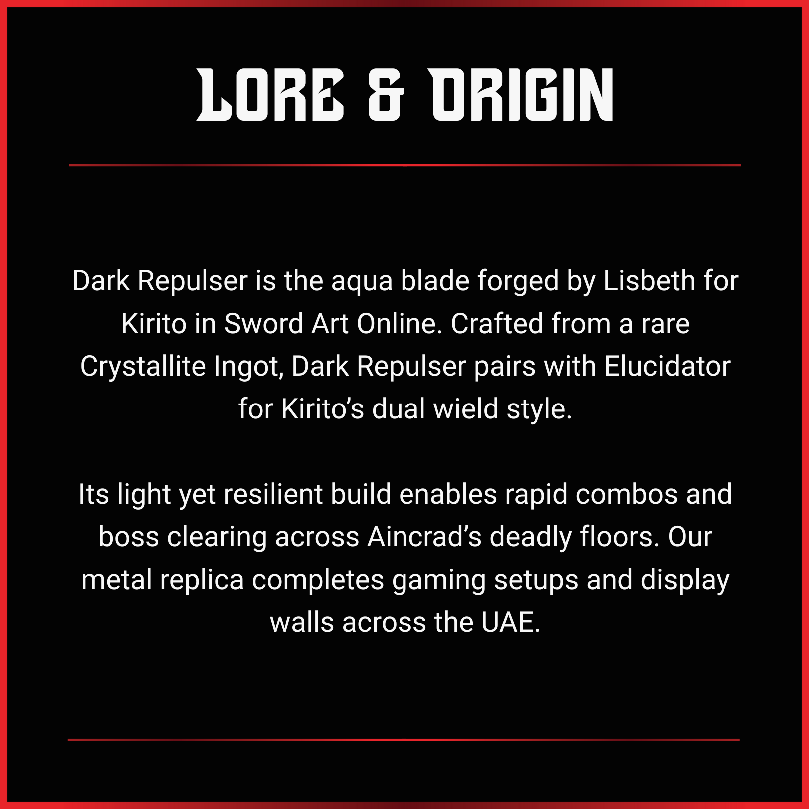Kirito: Dark Repulser