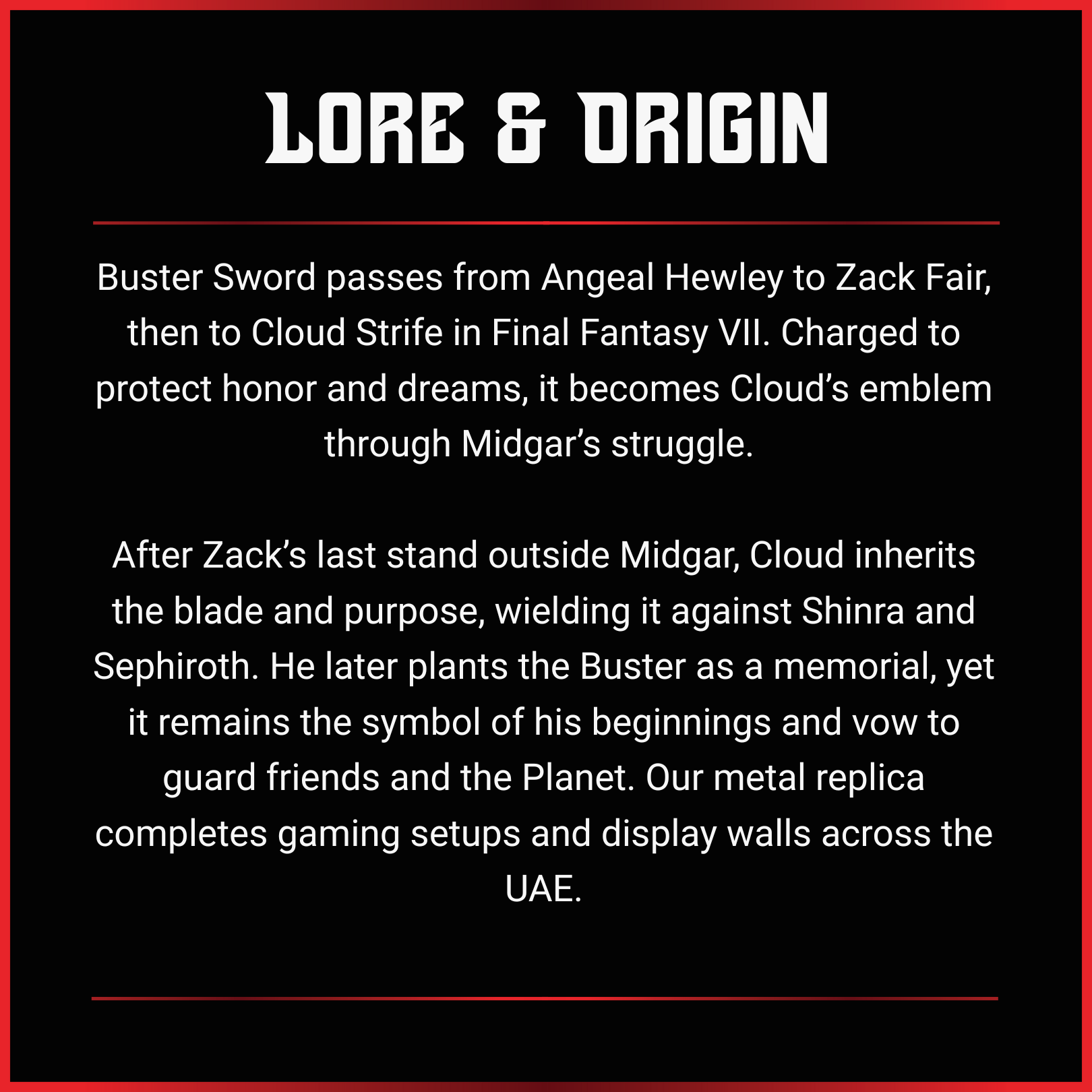 Cloud Strife: Buster Sword