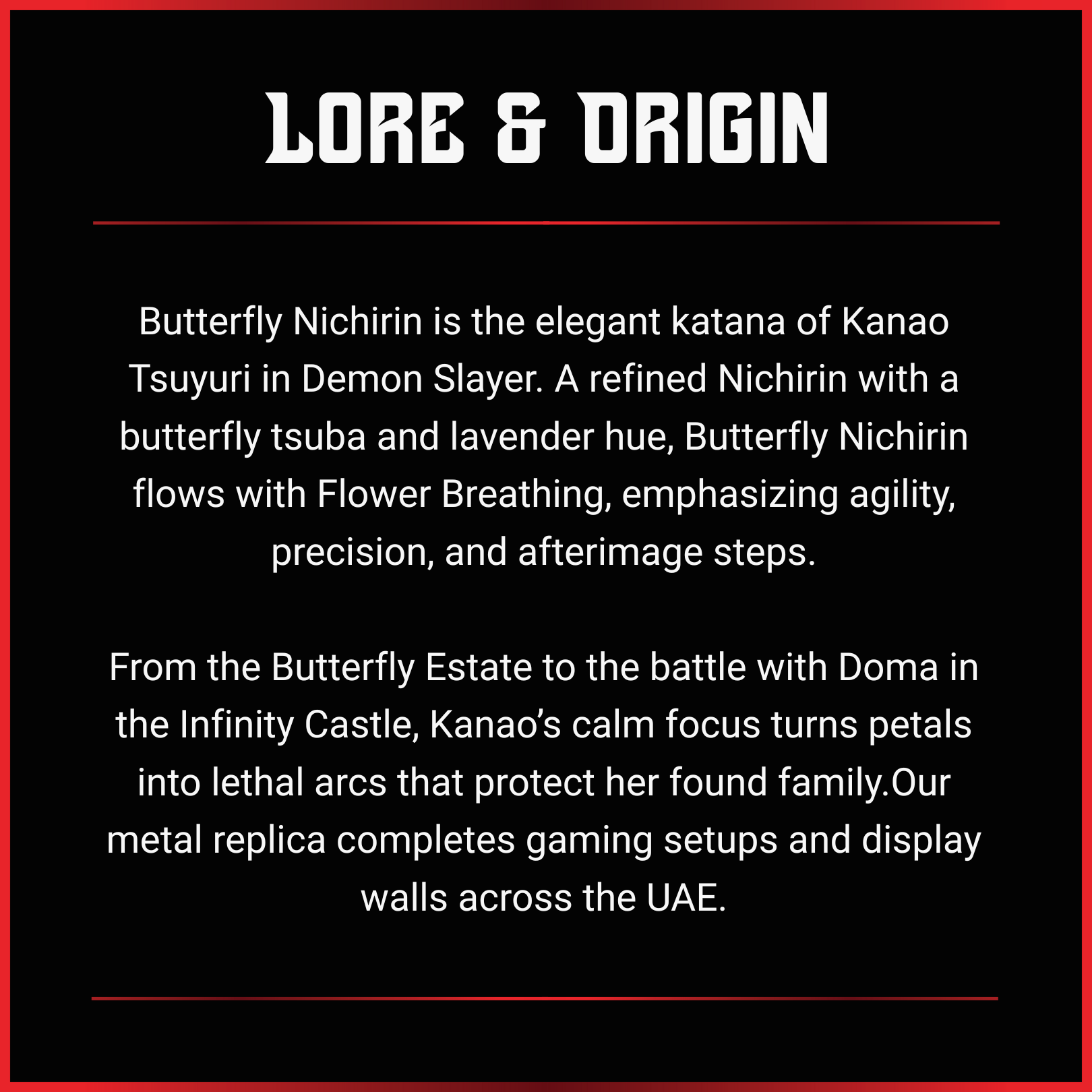 Kanao Tsuyuri: Butterfly Nichirin