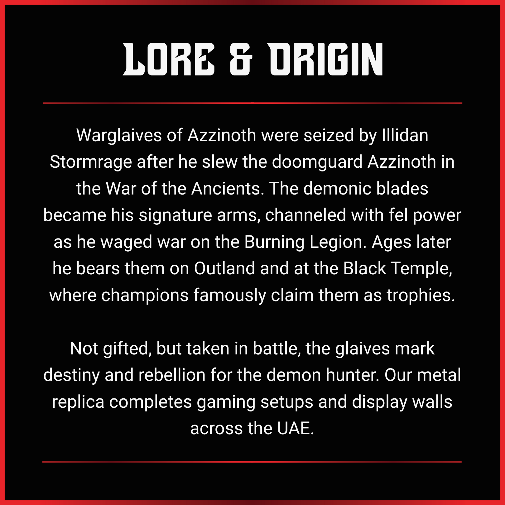 Illidan: Warglaives of Azzinoth