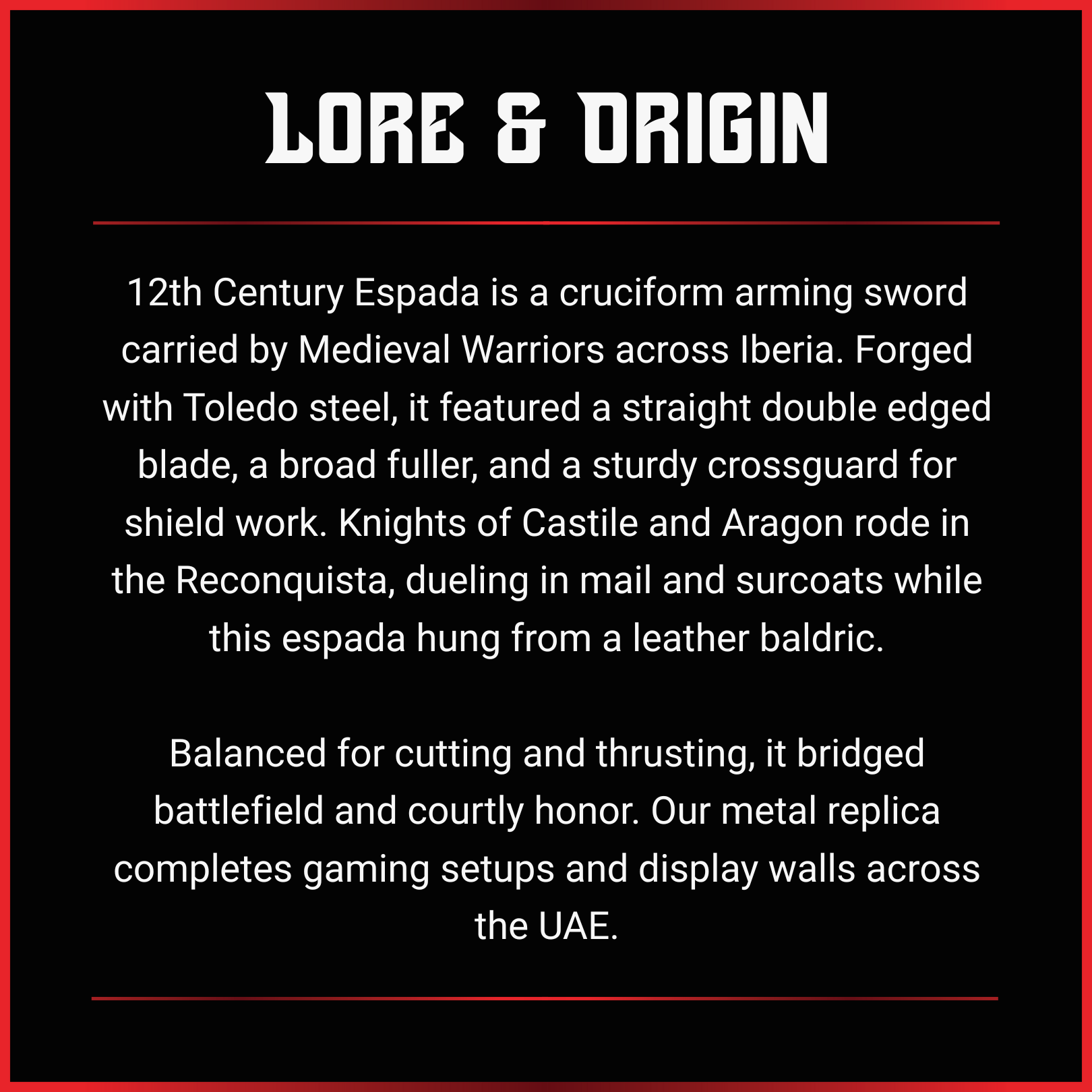 Knight Templers: 12th Century Espada