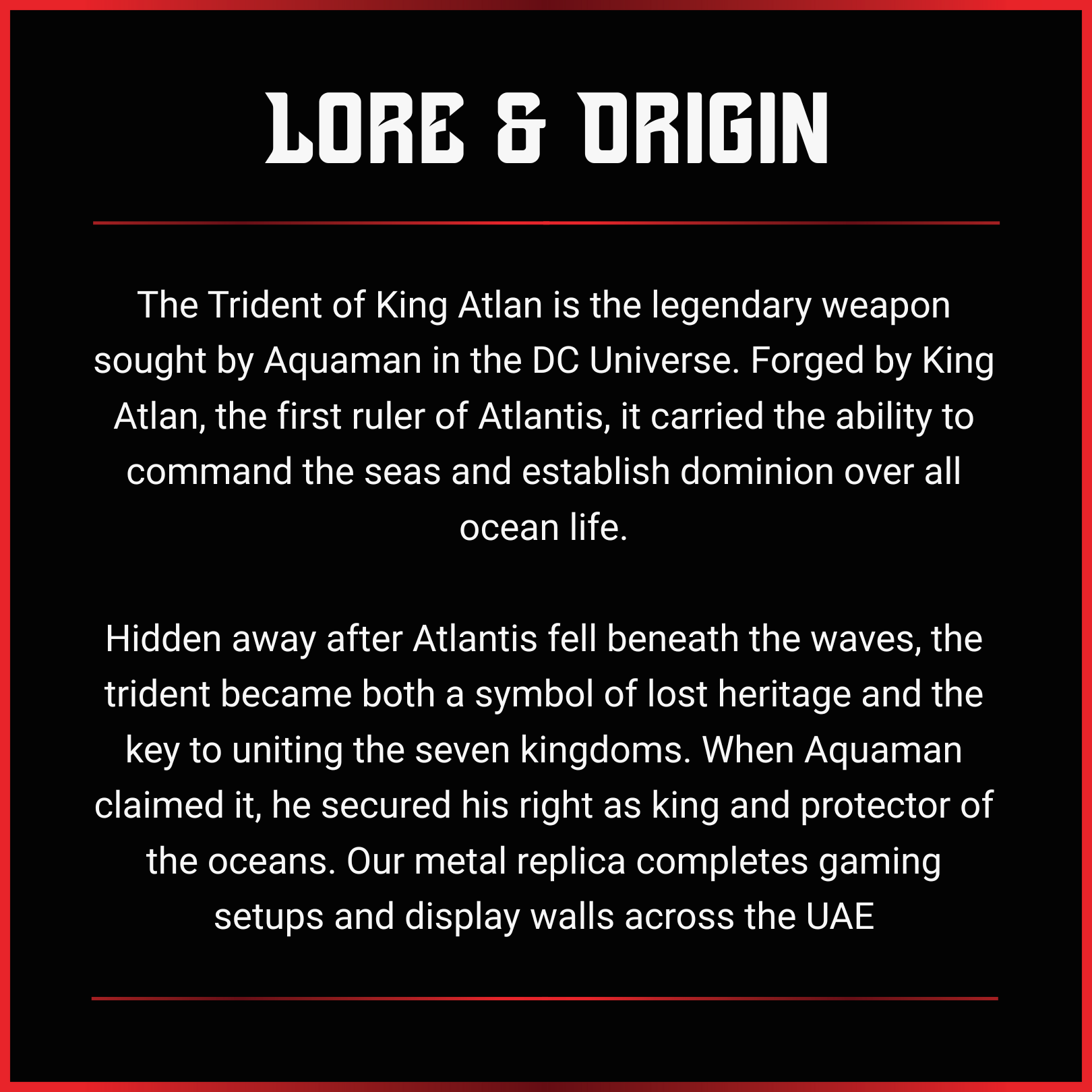 Aquaman: Trident of King Atlan