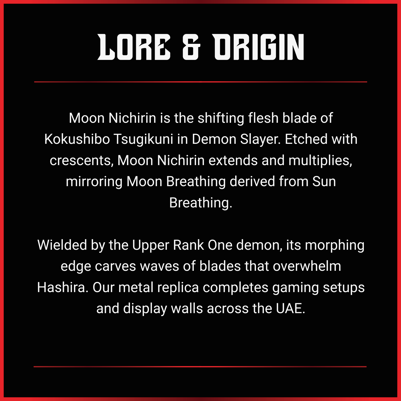 Kokushibo Tsugikuni: Moon Nichirin