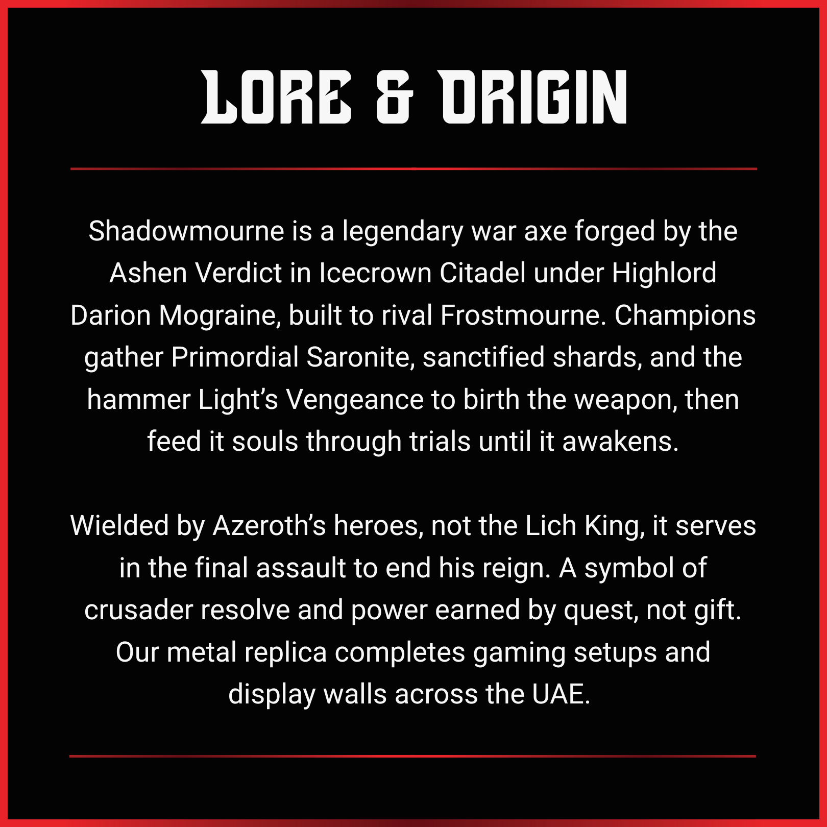 Lich King: Shadowmourne