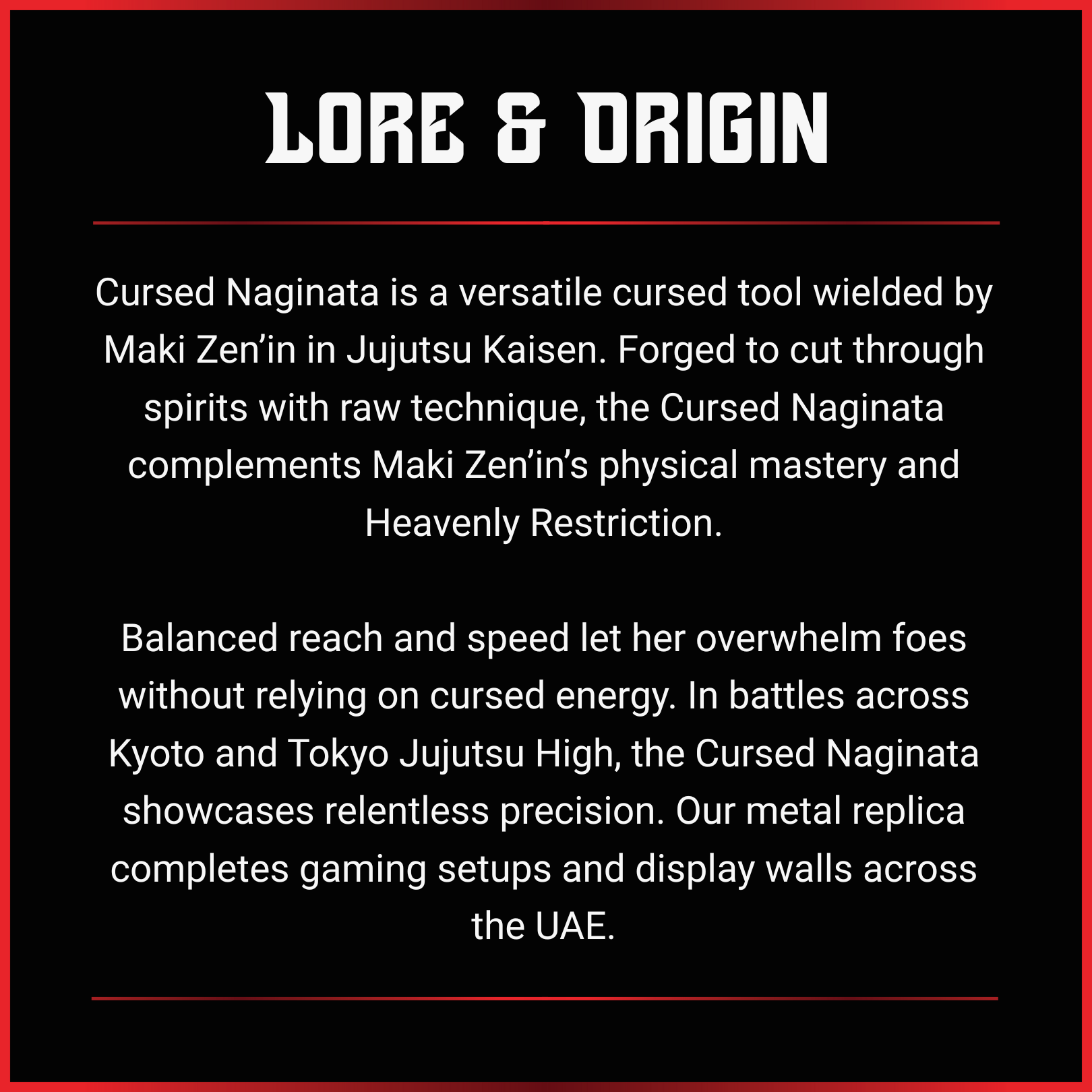 Maki Zen'in: Cursed Naginata