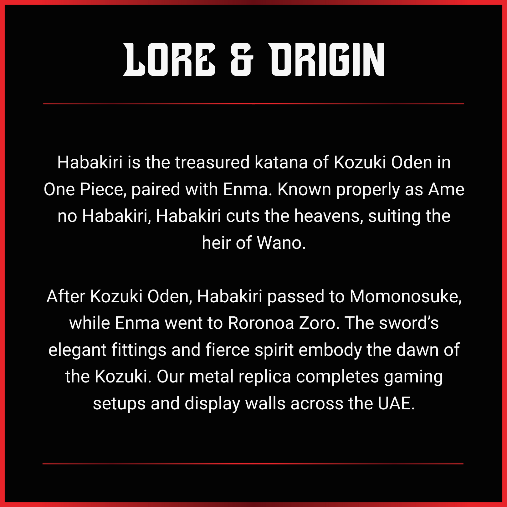 Kozuki Oden: Habakiri