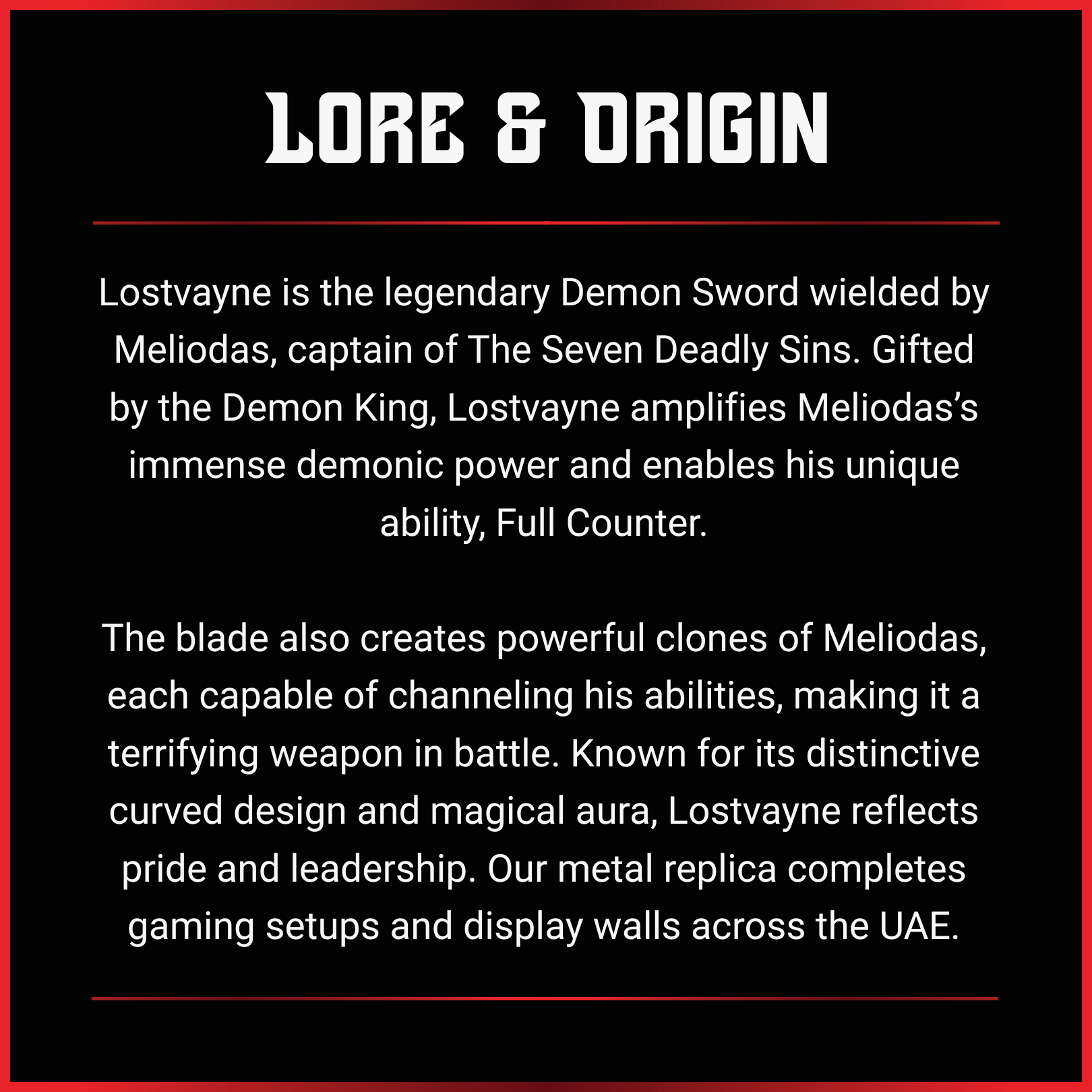 Meliodas: Demon Sword Lostvayne