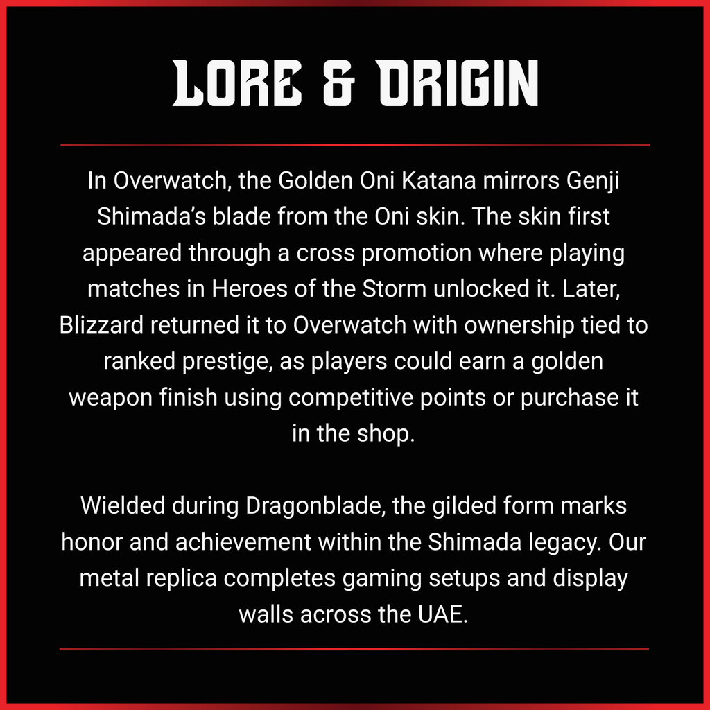 Genji Shimada: Golden Oni Katana
