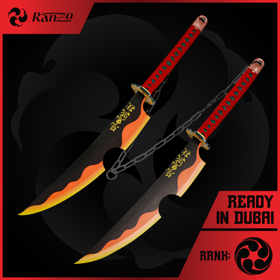 Tengen Uzui: Dual Sound Cleavers — handcrafted anime, game & movie replica by RAN-ZO | Dubai, UAE
