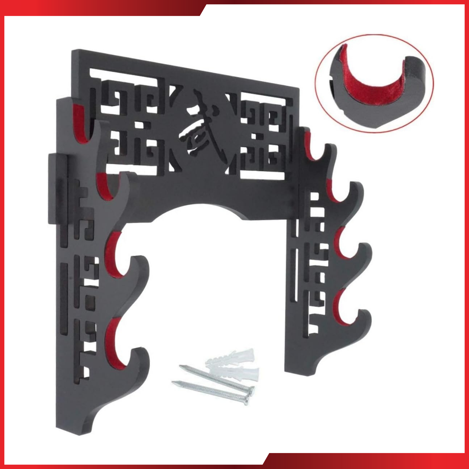 Sword Stand: Quad Wall mount