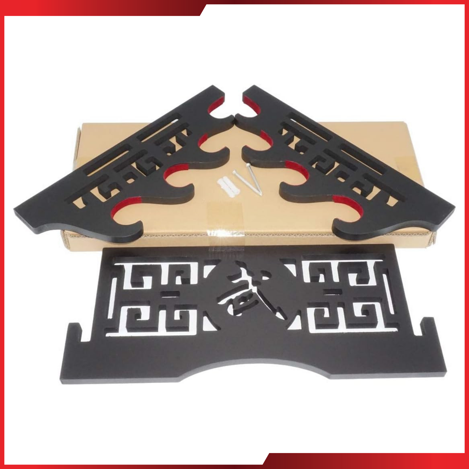 Sword Stand: Quad Wall mount